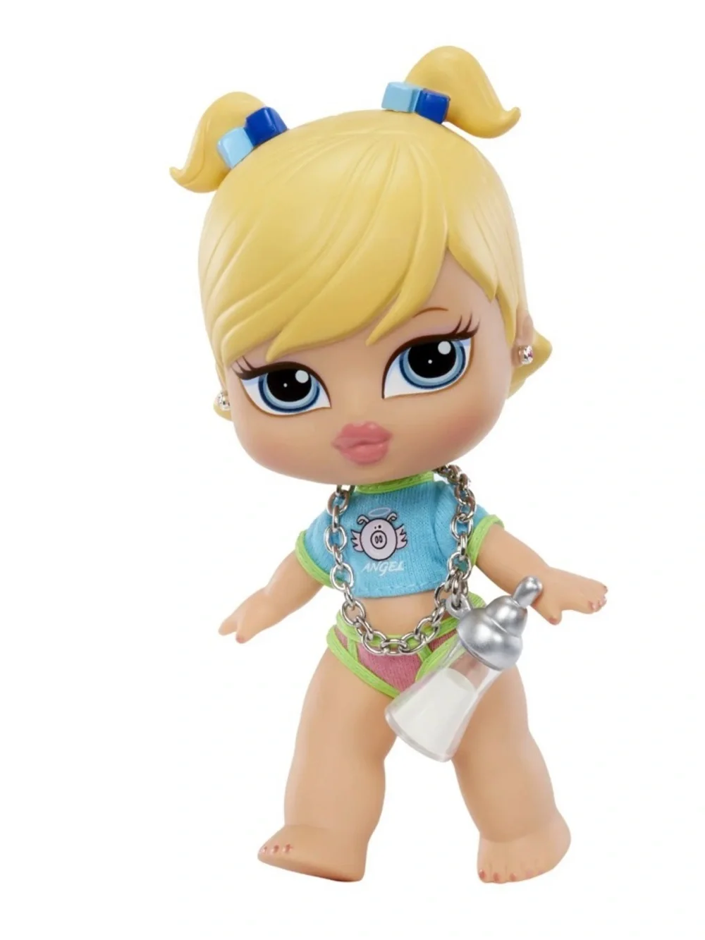 NEW Bratz Babyz Cloe with pet pig, bottle and blanket, collectible doll MGA